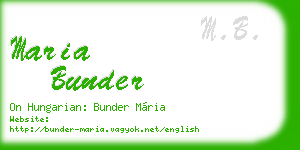 maria bunder business card